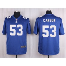New York Giants #53 Harry Carson Blue Nike NFL Men Game Jersey