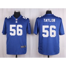 New York Giants #56 Lawrence Taylor Blue Nike NFL Men Game Jersey