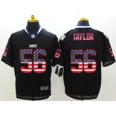 New York Giants #56 Lawrence Taylor Nike 2015 USA Flag Fashion Black Elite NFL Men Jersey
