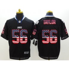 New York Giants #56 Lawrence Taylor Nike 2015 USA Flag Fashion Black Elite NFL Men Jersey