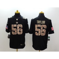New York Giants #56 Lawrence Taylor Salute to Service Black Limited Men Nike NFL Jersey