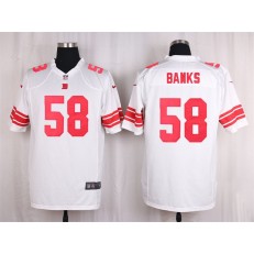 New York Giants #58 Carl Banks White Nike NFL Men Game Jersey