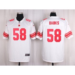 New York Giants #58 Carl Banks White Nike NFL Men Game Jersey