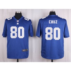 New York Giants #80 Victor Cruz Blue Nike NFL Men Game Jersey