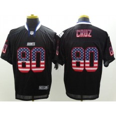 New York Giants #80 Victor Cruz Nike 2015 USA Flag Fashion Black Elite NFL Men Jersey