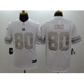 New York Giants #80 Victor Cruz Platinum White Limited Nike NFL Men Jersey