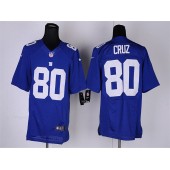 New York Giants #80 Victor Cruz Royal Blue Team Color NFL Nike Elite Men Jersey