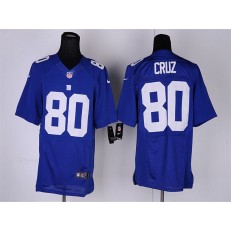 New York Giants #80 Victor Cruz Royal Blue Team Color NFL Nike Elite Men Jersey