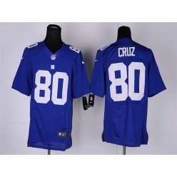 New York Giants #80 Victor Cruz Royal Blue Team Color NFL Nike Elite Men Jersey