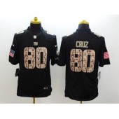 New York Giants #80 Victor Cruz Salute to Service Black Limited Men Nike NFL Jersey