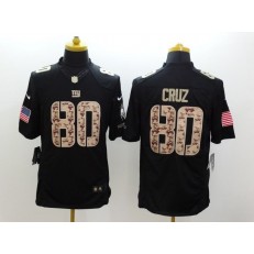 New York Giants #80 Victor Cruz Salute to Service Black Limited Men Nike NFL Jersey