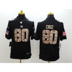 New York Giants #80 Victor Cruz Salute to Service Black Limited Men Nike NFL Jersey