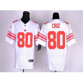 New York Giants #80 Victor Cruz White Road NFL Nike Elite Men Jersey