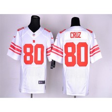 New York Giants #80 Victor Cruz White Road NFL Nike Elite Men Jersey