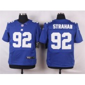 New York Giants #92 Michael Strahan Royal Blue Team Color NFL Nike Elite Men Jersey