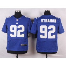 New York Giants #92 Michael Strahan Royal Blue Team Color NFL Nike Elite Men Jersey