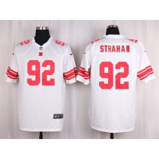 New York Giants #92 Michael Strahan White Nike NFL Men Game Jersey