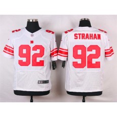 New York Giants #92 Michael Strahan White Road NFL Nike Elite Men Jersey