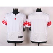 New York Giants Blank White Road NFL Nike Elite Men Jersey