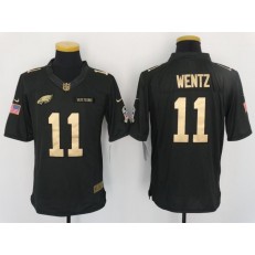 Philadelphia Eagles #11 Carson Wentz Anthracite Gold Limited Men Nike NFL Jersey