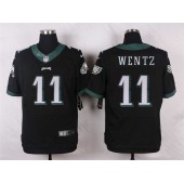Philadelphia Eagles #11 Carson Wentz Black Alternate Men Stitched Nike NFL New Elite Jersey