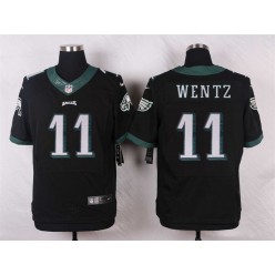 Philadelphia Eagles #11 Carson Wentz Black Alternate Men Stitched Nike NFL New Elite Jersey