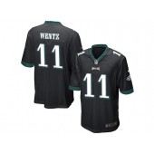 Philadelphia Eagles #11 Carson Wentz Black Stitched NFL Reited Player Nike Game Men Jersey
