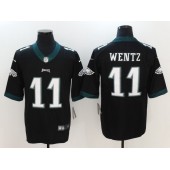 Philadelphia Eagles #11 Carson Wentz Black Vapor Untouchable Limited Nike NFL Men Jersey