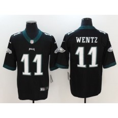 Philadelphia Eagles #11 Carson Wentz Black Vapor Untouchable Limited Nike NFL Men Jersey
