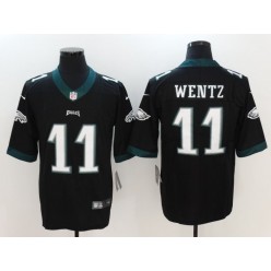 Philadelphia Eagles #11 Carson Wentz Black Vapor Untouchable Limited Nike NFL Men Jersey