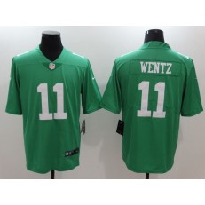 Philadelphia Eagles #11 Carson Wentz Green Vapor Untouchable Limited Men Nike NFL Jersey