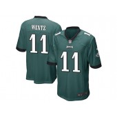 Philadelphia Eagles #11 Carson Wentz Midnight Green Stitched NFL Reited Player Nike Game Men Jersey