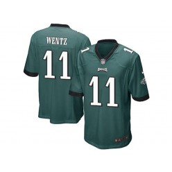 Philadelphia Eagles #11 Carson Wentz Midnight Green Stitched NFL Reited Player Nike Game Men Jersey