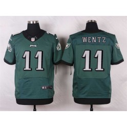 Philadelphia Eagles #11 Carson Wentz Midnight Green Team Color Men Stitched Nike NFL New Elite Jersey