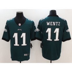 Philadelphia Eagles #11 Carson Wentz Midnight Green Vapor Untouchable Limited Nike NFL Men Jersey