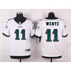 Philadelphia Eagles #11 Carson Wentz White Road Stitched NFL Nike Elite Men Jersey