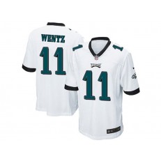 Philadelphia Eagles #11 Carson Wentz White Stitched NFL Reited Player Nike Game Men Jersey
