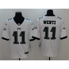 Philadelphia Eagles #11 Carson Wentz White Vapor Untouchable Limited Nike NFL Men Jersey