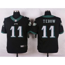 Philadelphia Eagles #11 Tim Tebow Black Alternate Men Stitched Nike NFL New Elite Jersey
