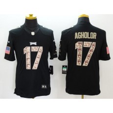 Philadelphia Eagles #17 Nelson Agholor Black Men Stitched Nike NFL Limited Salute to Service Jersey