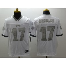 Philadelphia Eagles #17 Nelson Agholor White Platinum NFL Nike Limited Men Jersey