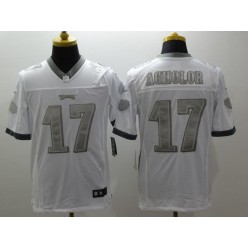 Philadelphia Eagles #17 Nelson Agholor White Platinum NFL Nike Limited Men Jersey