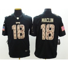 Philadelphia Eagles #18 Jeremy Maclin Black Men Stitched Nike NFL Limited Salute to Service Jersey