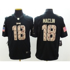 Philadelphia Eagles #18 Jeremy Maclin Black Men Stitched Nike NFL Limited Salute to Service Jersey