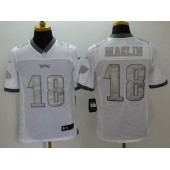 Philadelphia Eagles #18 Jeremy Maclin White Platinum NFL Nike Limited Men Jersey