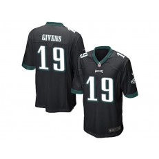 Philadelphia Eagles #19 Chris Givens Black Stitched NFL Reited Player Nike Game Men Jersey