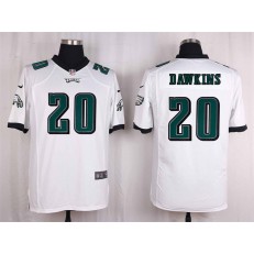 Philadelphia Eagles #20 Brian Dawkins White Men Nike NFL Game Jersey