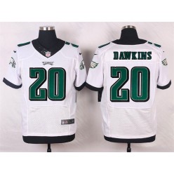 Philadelphia Eagles #20 Brian Dawkins White Road Stitched NFL Nike Elite Men Jersey