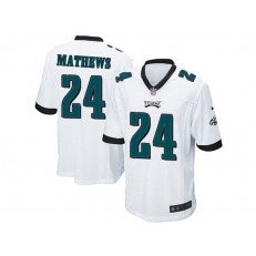 Philadelphia Eagles #24 Ryan Mathews White Stitched NFL Reited Player Nike Game Men Jersey