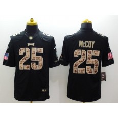 Philadelphia Eagles #25 LeSean McCoy Black Men Stitched Nike NFL Limited Salute to Service Jersey